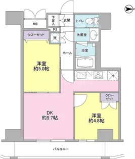 コンフォリア西蒲田【13階】の間取り