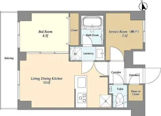 Augusta Residence大森【8階】の間取り