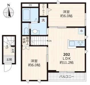 ヴィル・リジエールⅠ【2階】の間取り