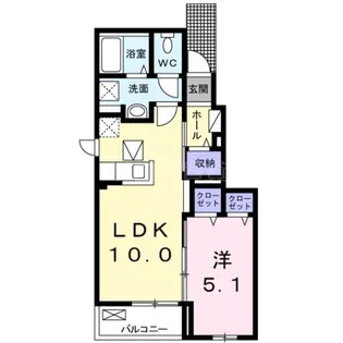 サニーベールK【1階】の間取り