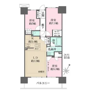 ザ・ガーデンズ大田多摩川【10階】の間取り