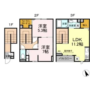 アナシエ田園調布【2階】の間取り