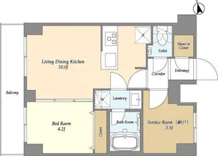 Augusta Residence大森【8階】の間取り