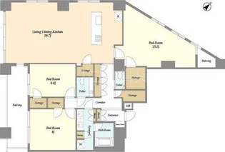 LaSante池田山【18階】の間取り