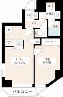ブライズ蒲田SOUTH【1階】の間取り