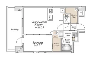 リテラス馬込【5階】の間取り