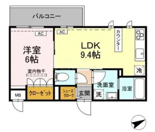 ロイジェントパークス西馬込【2階】の間取り