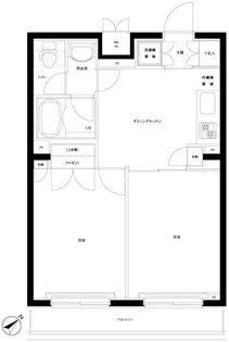 ルーブル蒲田南【4階】の間取り