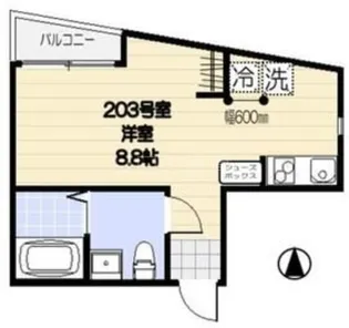 スカイヒルズ羽田【2階】の間取り