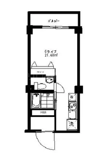 第6朝日ビル【2階】の間取り