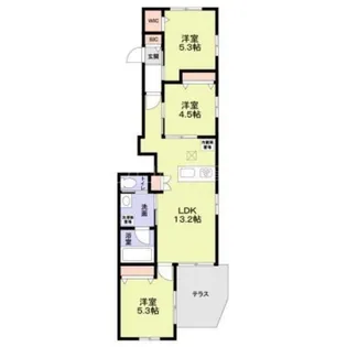 フルール池上【1階】の間取り