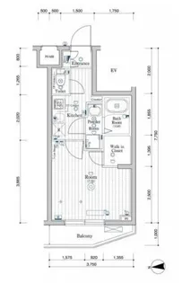 スカイコートグレース西六郷【201号室】の間取り