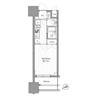スペーシア梅屋敷【10階】の間取り