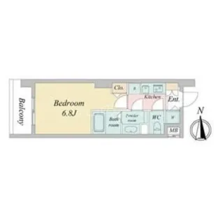 ドゥーエ蒲田【7階】の間取り