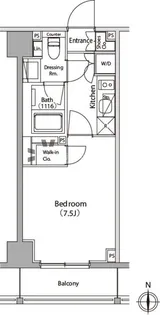 イプセ蒲田Ⅲ【4階】の間取り