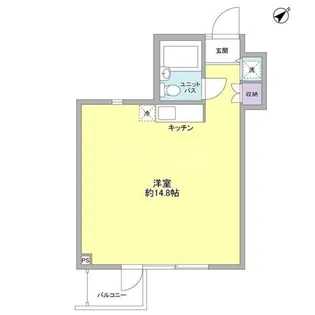 ウイングコート東雪谷【4階】の間取り