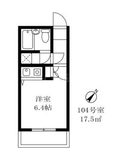ティアロレジデンス【104号室】の間取り