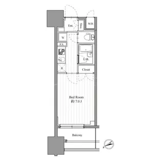 スペーシア梅屋敷【10階】の間取り