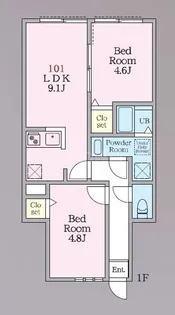 AZ石川台【1階】の間取り