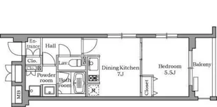 レジディア千鳥町【4階】の間取り