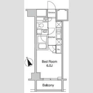 プラウドフラット蒲田Ⅱ【6階】の間取り
