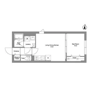 タスキ リシェス 池上【2階】の間取り