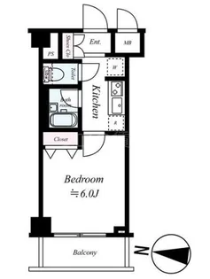 クレイシア矢口【2階】の間取り