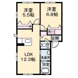 リッツハウス土居田【C201号室】の間取り