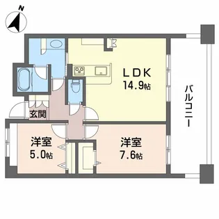 オーヴィジョン道後湯之町【13階】の間取り