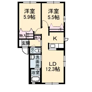 シャーメゾンmf【1階】の間取り