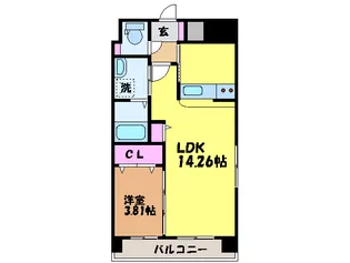 アプリール【601号室】の間取り