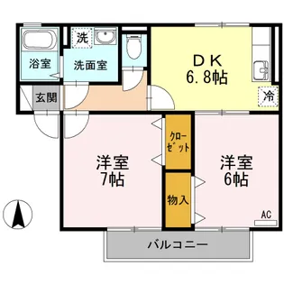 セジュール永木Ⅱ【2階】の間取り