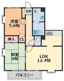 フォブールNーTOWN・【B202号室】の間取り