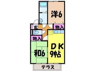グランドソレーユS【1階】の間取り