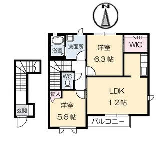 ブランシェN【2階】の間取り
