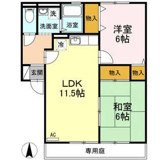 シャトレー・ワタナベ【1階】の間取り