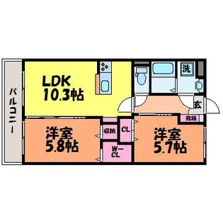 ウイング コート【2階】の間取り