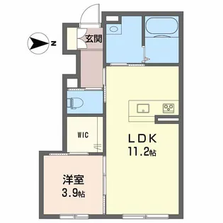 リバーサ道後桜館【1階】の間取り