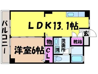 フォブール一色Ⅲ【204号室】の間取り