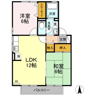 ガーデンコート B棟【203号室】の間取り