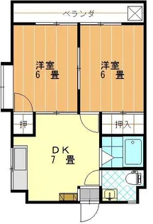 コスモリヴェール朝生田・【5階】の間取り