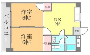 ヨシキビル・【402号室】の間取り