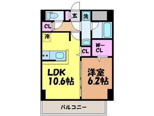 TRENTE LUMIERE (トラント リュミエール)【202号室】の間取り
