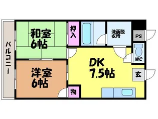 第5ゴトービル・【502号室】の間取り