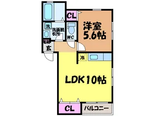 Ciel Clair・【201号室】の間取り