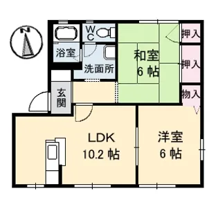 ディアスグレイス・【101号室】の間取り
