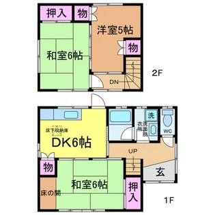 愛媛県松山市南久米町【一戸建】の間取り