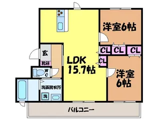 ブライムブルーム【1階】の間取り