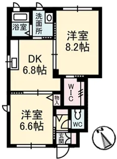 プレミアス東野・【1階】の間取り