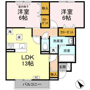 メゾン・エントピアⅢ【1階】の間取り